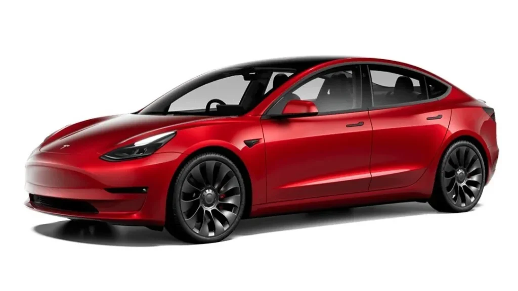 Tesla Model 3 red Color