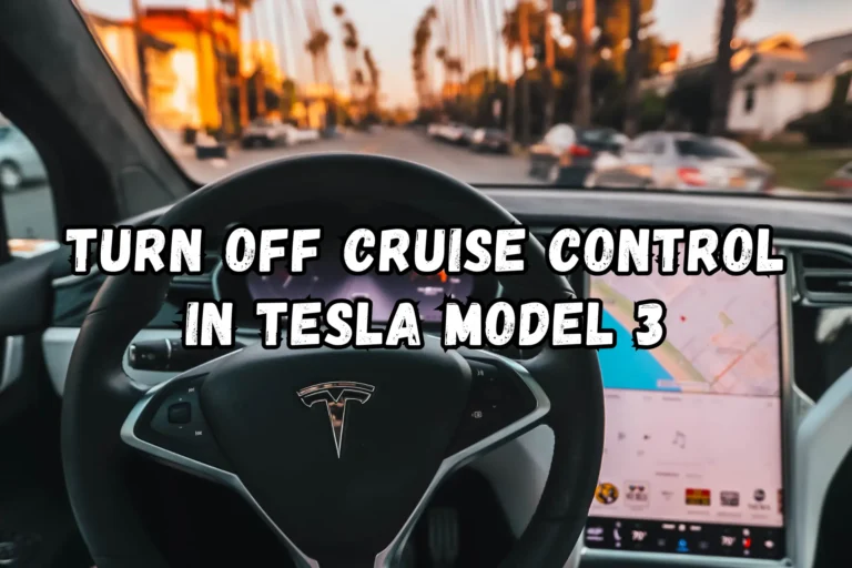 Cruise Control Tesla Model 3